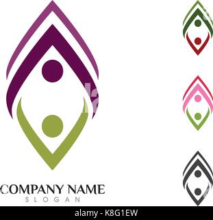 Annahme und Gemeinschaft Pflege Logo Vorlage Vektor icon Stock Vektor