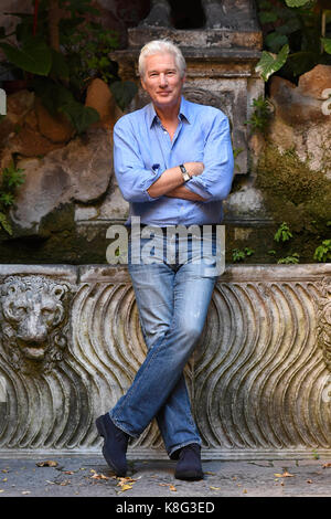 Italien, Rom, 18. September 2017: Richard Gere besucht das Fotoshooting des Films 'Norman' Foto © Fabio Mazzarella/Sintesi/Alamy Stock Foto Stockfoto