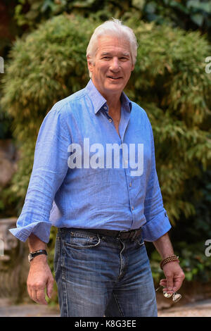 Italien, Rom, 18. September 2017: Richard Gere besucht das Fotoshooting des Films 'Norman' Foto © Fabio Mazzarella/Sintesi/Alamy Stock Foto Stockfoto