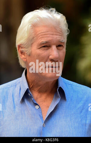 Italien, Rom, 18. September 2017: Richard Gere besucht das Fotoshooting des Films 'Norman' Foto © Fabio Mazzarella/Sintesi/Alamy Stock Foto Stockfoto