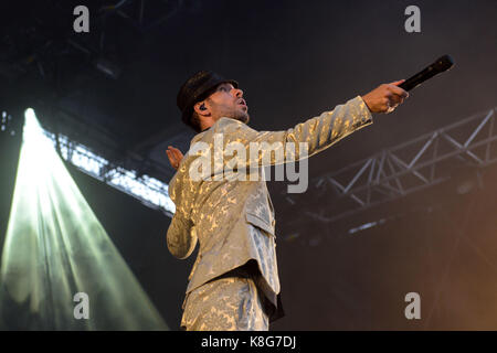 Charlie Winston auf der Waddington Halbinsel in Rouen anlässlich der kostenlose Konzerte, organisiert von der Region Haute-Normandie (Haute-normandie) fro Stockfoto