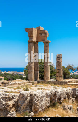 Die antike Akropolis von Rhodos auf dem Monte Smith Stockfoto