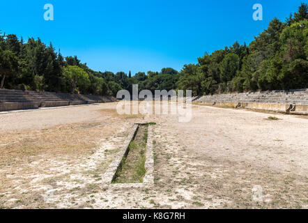 Die antike Akropolis von Rhodos auf dem Monte Smith Stockfoto