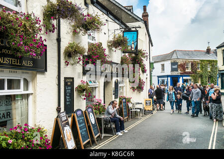 Historischen Pub - das historische London Inn Public House in Padstow an der Küste von North Cornwall. Stockfoto