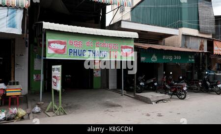 Chbar Ampov Monivong Bridg vietnamesischen Ghetto Bereich Phnom Penh Kambodscha Stockfoto