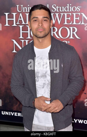 Wilmer Valderrama besucht die "Halloween Horror Nights' Eröffnung der Universal Studios am 15. September 2017 in Universal City, Kalifornien. Stockfoto