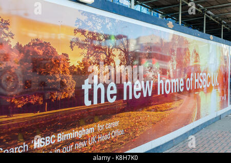 Die neue Birmingham Hauptsitz der HSBC Bank im Bau in der Broad Street, Birmingham Stockfoto