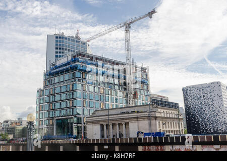 Die neue Birmingham Hauptsitz der HSBC Bank im Bau in der Broad Street, Birmingham Stockfoto