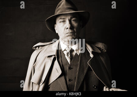 Film Noir Detektiv Stockfoto