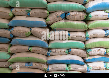 Reis Verarbeitung und Verpackung Fabrik. senegal. Stockfoto