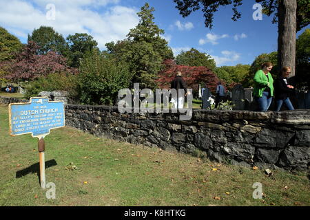 Alte niederländische Kirche von Sleepy Hollow in Sleepy Hollow, New York am 13. Oktober 2013. Stockfoto