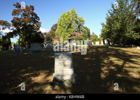 Grab von Samuel Gompers in Sleepy Hollow Cemetery in Sleepy Hollow, New York am 13. Oktober 2013. Stockfoto