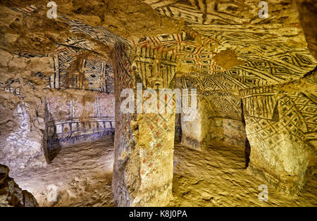 Hypogeum, Gräber von Alto de Segovia die enthält auch viele hypogea, UNESCO-heritge Website, dem Archäologischen Park von Tierradentro, Inza, Co Stockfoto