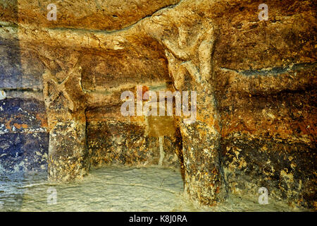 Hypogeum, Gräber von Alto de Segovia die enthält auch viele hypogea, UNESCO-heritge Website, dem Archäologischen Park von Tierradentro, Inza, Co Stockfoto