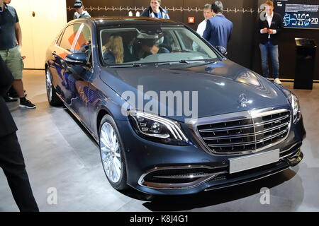 Automobilhersteller aus der ganzen Welt präsentieren ihre neuesten Modelle und Concept Cars auf der diesjährigen IAA Pkw in Frankfurt, Deutschland Stockfoto