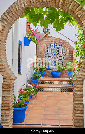 Vejer de la Frontera, Plaza de España, Costa de la Luz. Weiße Stadt, Provinz Cadiz Andalusien Spanien. Stockfoto