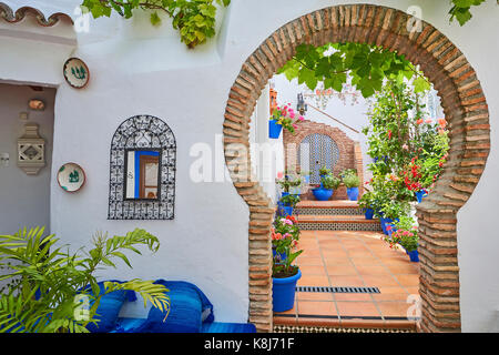 Vejer de la Frontera, Plaza de España, Costa de la Luz. Weiße Stadt, Provinz Cadiz Andalusien Spanien. Stockfoto