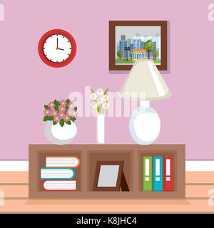Wohnzimmer Szene Symbol Vektor illustration Design Stock Vektor