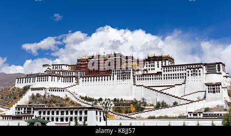 Potala-palast, ehemalige Dalai Lama in Lhasa - Tibet Stockfoto