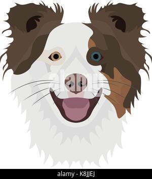 Abbildung: Hund Border Collie für den kreativen Einsatz in Grafik Design Stock Vektor