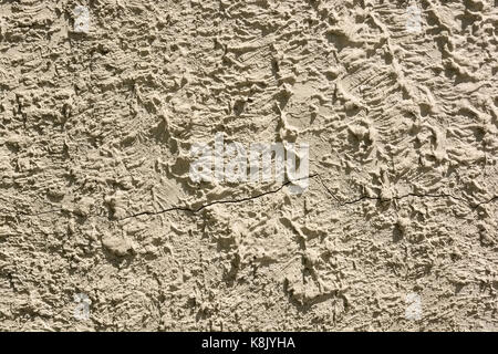 Beige unebenen Zementputz Textur Stockfoto