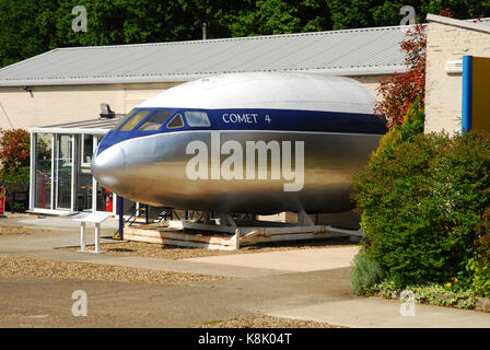 Vereinigtes Königreich, Shenley, London Colney, die de Havilland aircraft Museum, Comet 4. Stockfoto