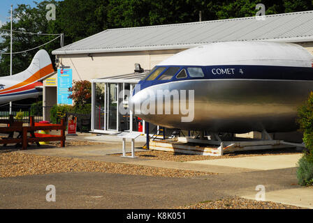 Vereinigtes Königreich, Shenley, London Colney, die de Havilland aircraft Museum, Comet 4. Stockfoto