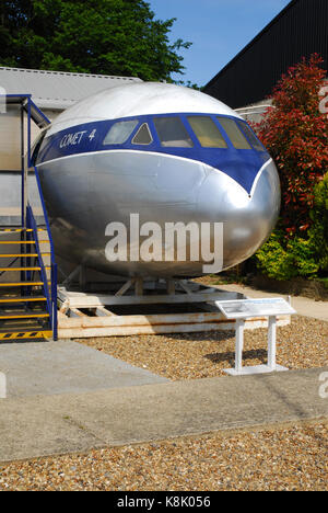 Vereinigtes Königreich, Shenley, London Colney, die de Havilland aircraft Museum, Comet 4. Stockfoto