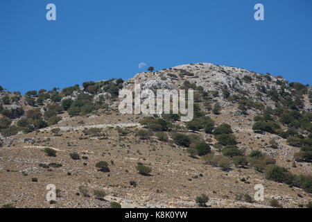 Zu Fuß zum Eingang Imbros Schlucht, Kreta Stockfoto