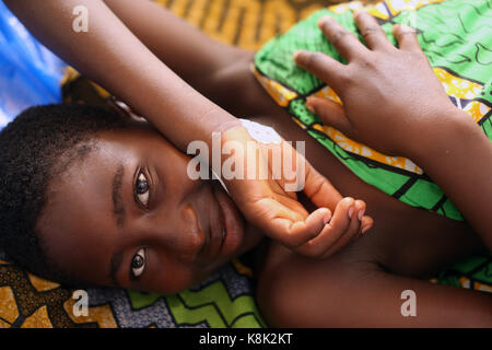 Afrika. Sotouboua Krankenhaus. Kindereinheit. togo. Stockfoto