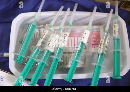 Afrika. Sotouboua Krankenhaus. Operationstheater. Anästhetika. togo. Stockfoto