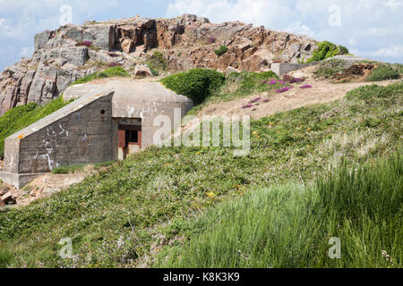 Bunker von Friedrich Tamms, NS-Architekten in Jersey konzipiert Stockfoto