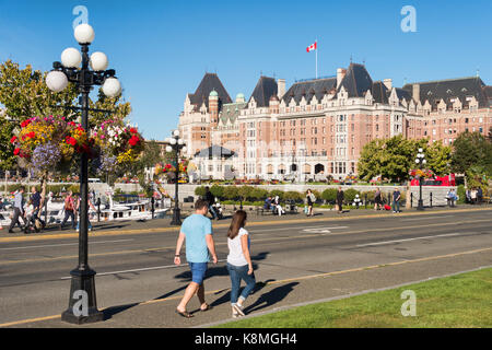 Victoria, British Columbia, Kanada - 11 September 2017 : Das Fairmont Empress Hotel in Victoria. Stockfoto