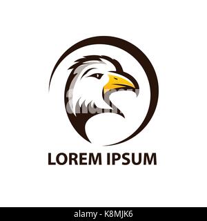 Elegante Eagle Logo, Icon Design, auf weißem Hintergrund. Stock Vektor