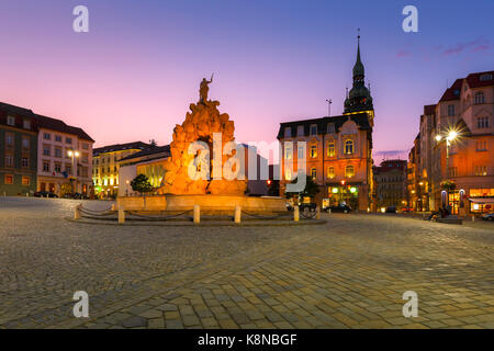 Kohl Marktplatz in der Altstadt von Brünn in der Tschechischen Republik. Stockfoto