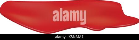 Blut Pfütze, Mord, drop, blots, Beize, Rot plash od Blut. Vector Illustration auf weißem Hintergrund. Stock Vektor