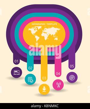 Abstrakte Infografiken Vorlage Stock Vektor