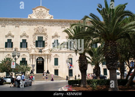 Auberge de Castille, Regierungsgebäude, Valletta, Malta Stockfoto
