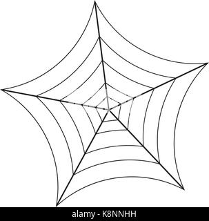 Halloween Spinnennetz, cobweb Symbol, Symbol. Vector Illustration auf weißem Hintergrund. Stock Vektor