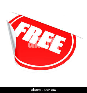 Roter Kreis label frei Stockfoto