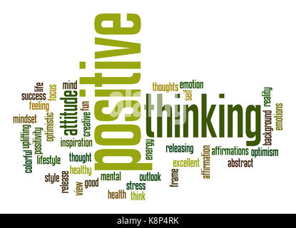 Positives Denken word Cloud Stockfoto