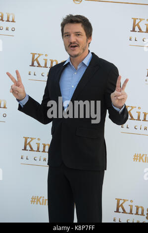 Madrid, Spanien. 20 Sep, 2017. Schauspieler Pedro Pascal während Photocall zum Film" kingsman: Der Golden Circle" in Madrid am Mittwoch, den 20. September 2017 Quelle: Gtres Información más Comuniación auf Linie, S.L./Alamy leben Nachrichten Stockfoto