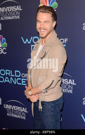 West Hollywood, CA. 19 Sep, 2017. Derek Hough an NBC's "World of Dance" Feier an Delila am 19. September 2017 in West Hollywood, Kalifornien. Quelle: David Edwards/Medien Punch/Alamy leben Nachrichten Stockfoto