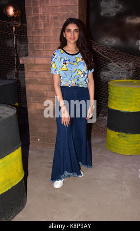 Mumbai, Indien. 19. September 2017. Bollywwod film Bhoomi cast Aditi Rao Hydari beim Finale Schießen von Farben Khatron Ke khiladi Show in MWS-Studio vorhanden, Madh Island in Mumbai am 19. Sept. 2017. Stockfoto