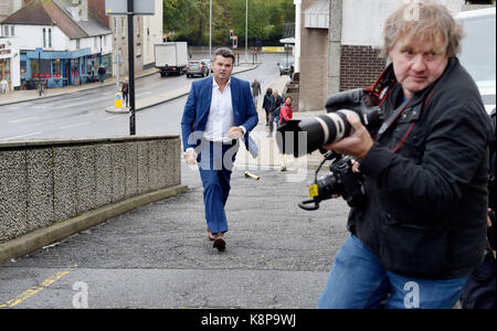 Brighton, UK. 20 Sep, 2017. Dominic Chappell, der ehemalige Inhaber der BHS in Brighton, wo er von den Renten Regler nicht Informationen über den Kauf für £1 Der ehemaligen Einzelhandelskette: Simon Dack/Alamy Leben Nachrichten bieten strafrechtlich verfolgt zu werden. Stockfoto