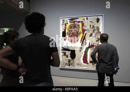 London, Großbritannien. 20 Sep, 2017. Basquiat, Ausleger für Real, Barbican Art Gallery 21 Sept 2017-28 Jan 2018. Kunstwerke; Urheberrecht Die Immobilien von Jean-Michel Basquiat. Durch Artestar New York Credit lizenziert: Londonphotos/Alamy leben Nachrichten Stockfoto