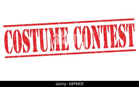 Kostümwettbewerb grunge Stempelabdruck auf weißem Hintergrund, Vector Illustration Stock Vektor