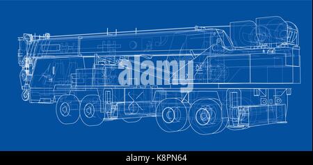 Mobilkran. Vektor Stock Vektor