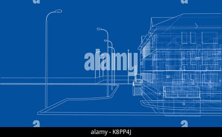Abstrakte Gebäude. Vektor Stock Vektor