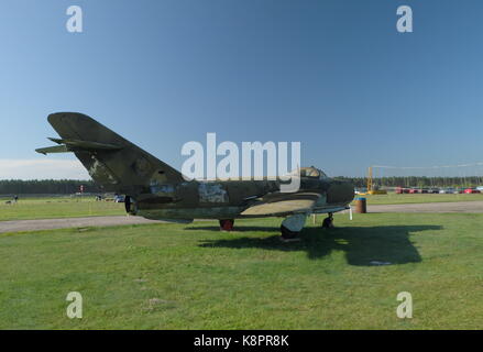 MIG-17 der sowjetischen Ära - DDR Militärflugzeuge Stockfoto